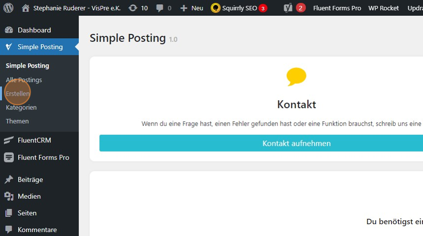 Simple Posting erstellen und planen - Step 1