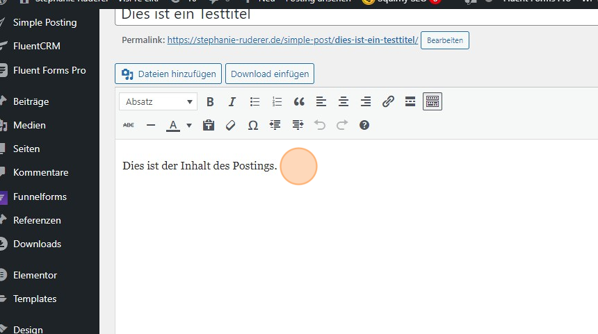 Simple Posting erstellen und planen - Step 3