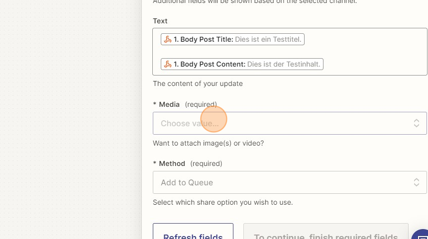 Verbinde deine Website mit Buffer via Zapier - Step 35