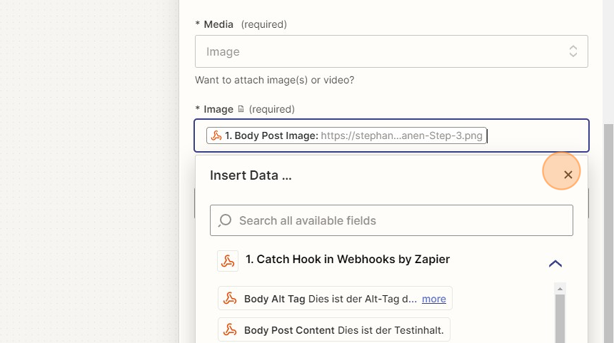 Verbinde deine Website mit Buffer via Zapier - Step 39
