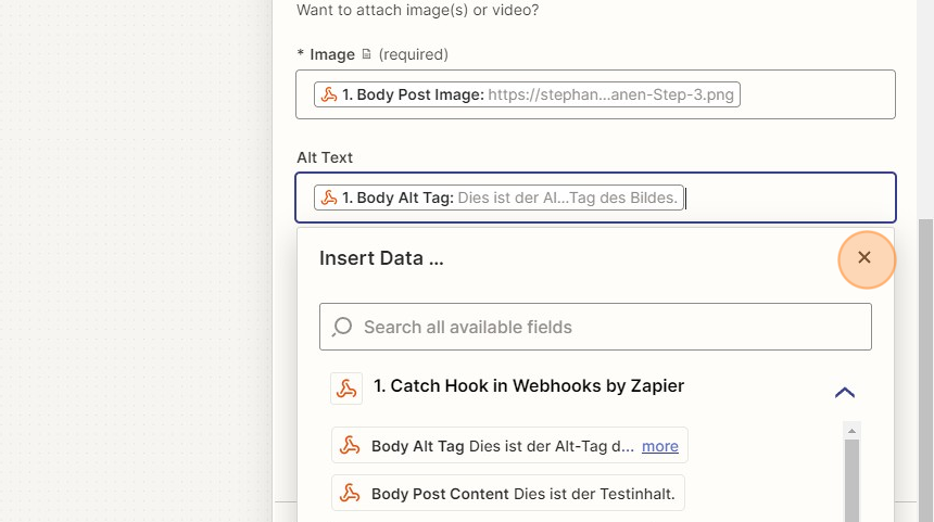 Verbinde deine Website mit Buffer via Zapier - Step 42