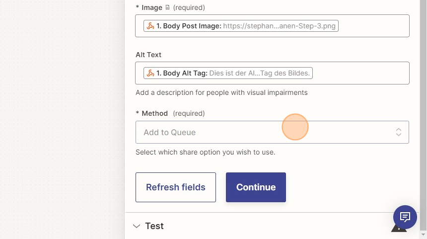 Verbinde deine Website mit Buffer via Zapier - Step 43