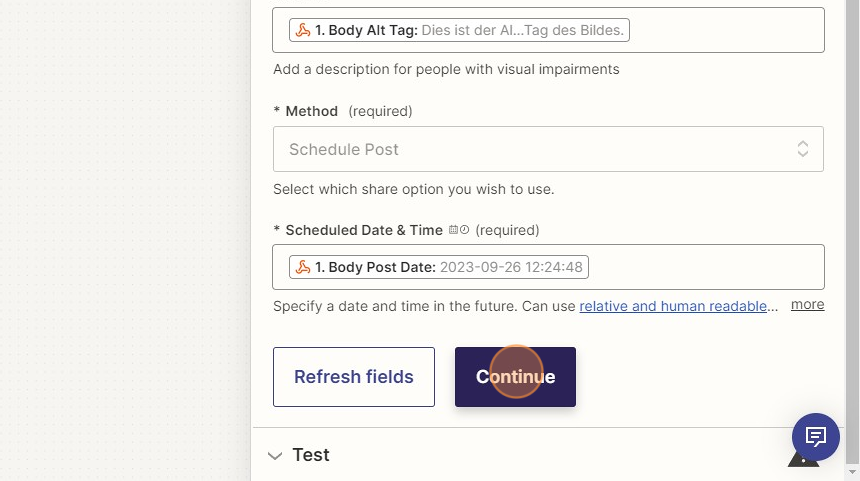Verbinde deine Website mit Buffer via Zapier - Step 48