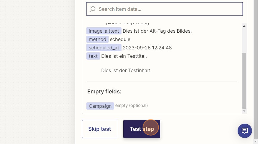 Verbinde deine Website mit Buffer via Zapier - Step 49