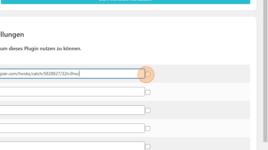 Webhooks in Plugin hinterlegen und aktivieren - Step 3