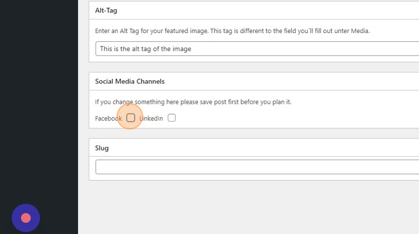 Creating a New Posting with Featured Image and Alt Tag - Step 10