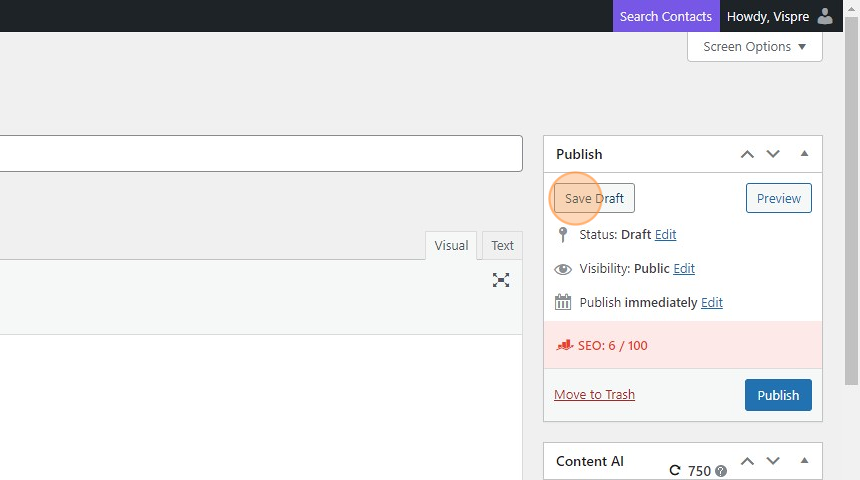 Creating a New Posting with Featured Image and Alt Tag - Step 16