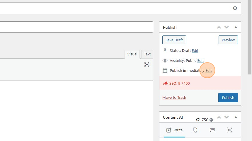 Creating a New Posting with Featured Image and Alt Tag - Step 17