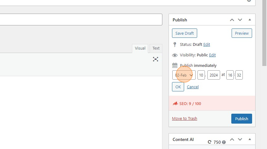 Creating a New Posting with Featured Image and Alt Tag - Step 18